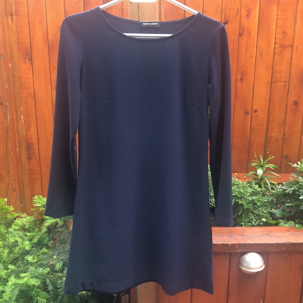 American Apparel Shift Dress - Navy - Size Small